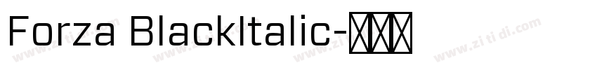 Forza BlackItalic字体转换